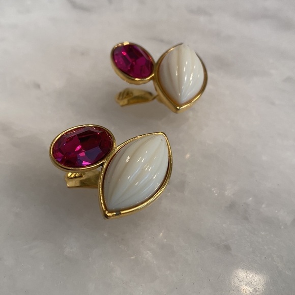 Vintage YSL Clip-on Earrings - Picture 3 of 7